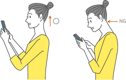 顔とスマホ