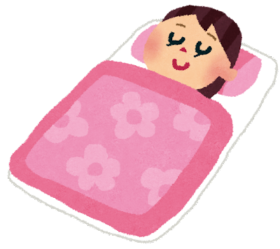 睡眠中の女性